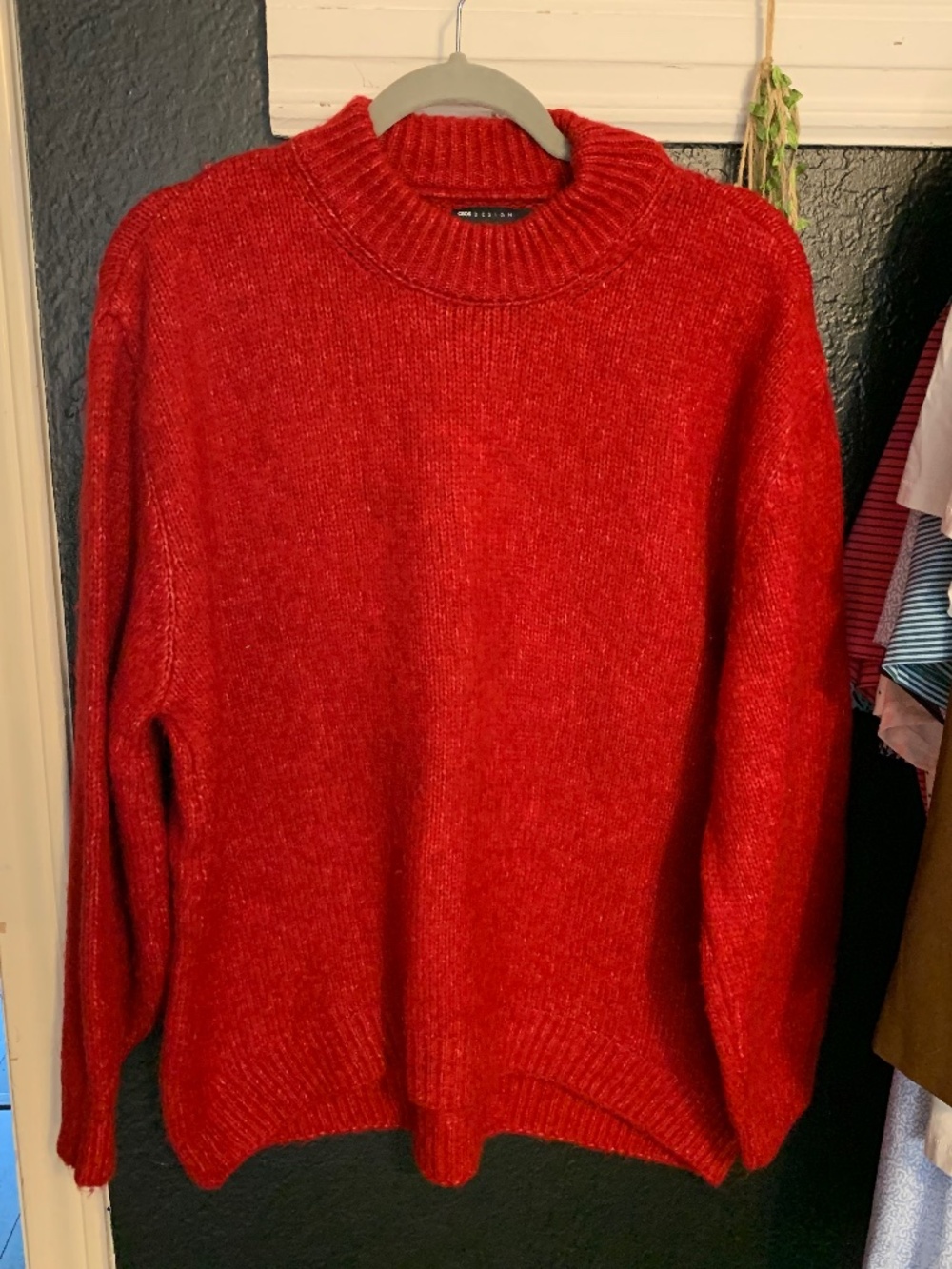 ASOS Design Red Sweater sz S